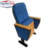 Mobilier de théâtre scolaire église de conférence vente en gros de sièges pliants modernes siège de théâtre en tissu chaise d'auditorium avec bloc-notes
