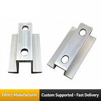 Support photovoltaïque épaissi à double trou, pince de fixation moyenne pression pour module PV, accessoire de fixation de panneau PV