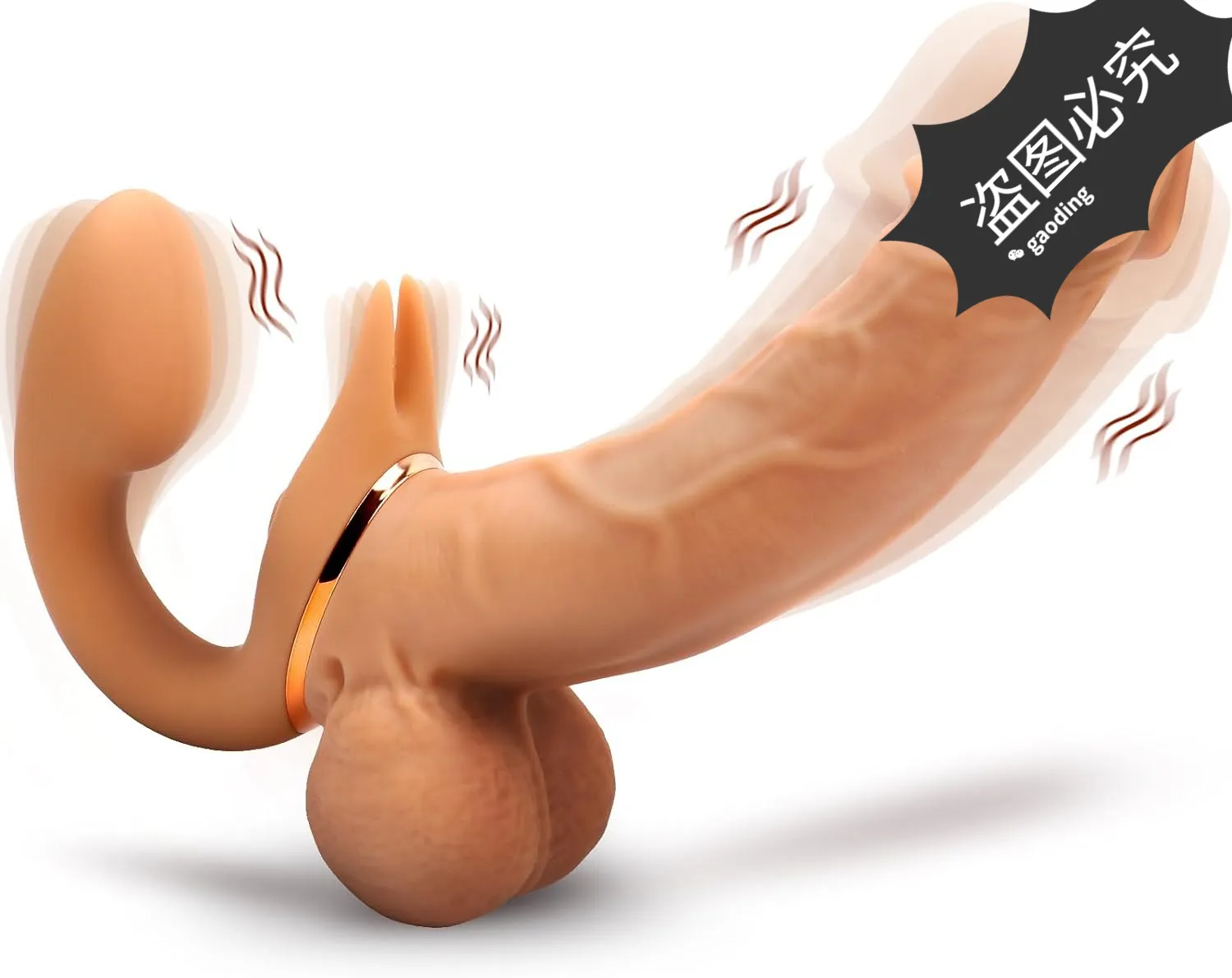 Mainan seks wanita Dildo ujung ganda dengan 9 mode Penis, Vibrator Dildo silikon realistis G Spot