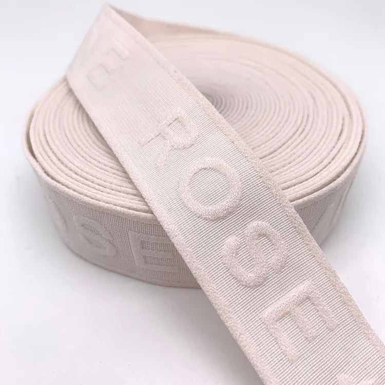 3D Embossed Weaving Elastic And Soft Jacquard Elastic Band Suitable For Bra And Panty Straps