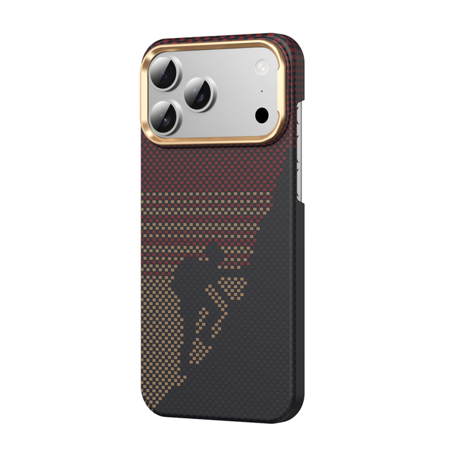 For Magnetic Wireless Charge Phone Case for 17 Pro Carbon Fiber Shockproof Protective Hard Back Cover Pattern Series