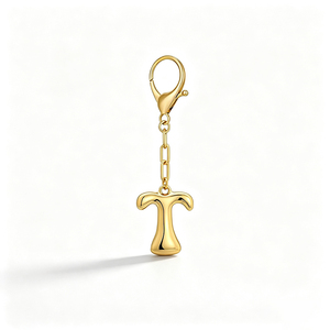 Breloques porte-clés en alliage de zinc en forme de lettres bulles, 26 pièces, alphabet minimaliste élégant et polyvalent, pendentif de sac en métal, en stock, livraison rapide - Product Image 3