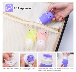 60Ml Tái Sử Dụng Mini Mỹ Phẩm Dầu Gội Đầu Leakproof Chai Du Lịch Silicone <span class=keywords><strong>Container</strong></span> Du Lịch Di Động Ống Chai Set - Product Image 5