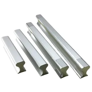 custom die-casting aluminium alloy handles drawer kitchen aluminum alloy edge pull stainless steel flush ring pull