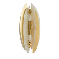 Applique Murale Moderne de Luxe en Albâtre, Lame de Pierre Superposée, Éclairage en Laiton pour Salon, Chambre, Maison, Villa, Lampe Décorative