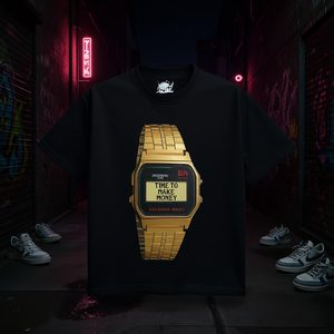 T-shirt Oversize con Grafica 'Time To Make Money', Stile Streetwear Y2K, Divertente Regalo di Natale - Product Image 3