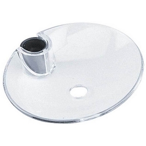 Jabonera Redonda de Acrílico con Adaptador de Varilla Ajustable Transparente para Uso en Baño - Product Image 1
