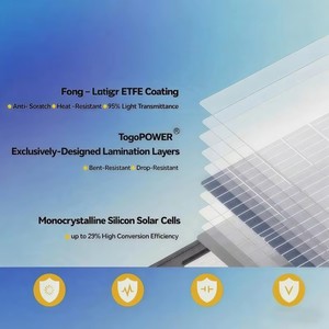 แผงโซลาร์เซลล์แบบพับได้ชนิดโมโนคริสตัลไลน์ซิลิคอนประสิทธิภาพสูง 100W ได้รับการรับรองมาตรฐาน TUV เครื่องชาร์จพลังงานแสงอาทิตย์แบบพกพาสำหรับใช้งานกลางแจ้งสำหรับสถานีไฟฟ้า - Product Image 3