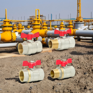 วาล์วบอลทองเหลืองทนความร้อนสูงแบบแมนนวลจากโรงงาน C-Way พร้อมหัวจับและซีล PTFE สำหรับอุตสาหกรรมน้ำมันและก๊าซ (OEM) - Product Image 2