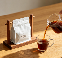 Sachet de café compostable et biodégradable personnalisé, refermable, de qualité alimentaire, en plastique