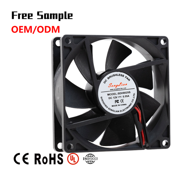 80X80X25Mm 38Mm Dc Cooling Fan 12V 24V 48V Ip65 Ip68 Waterproof Silent High Speed Fan for Pc Server Industrial Use