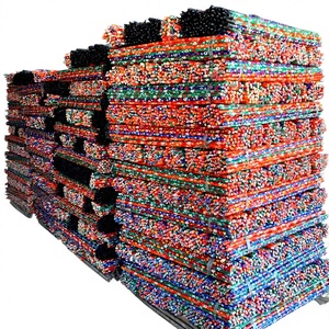 Manche de balai en plastique coloré avec poils en nylon à dents larges, accessoire de nettoyage de sol domestique durable, style basique, 45 pouces et plus - Product Image 4
