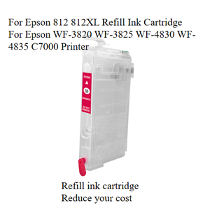 Supercolor T812XL 812XL 812 Rechargeable Cartouche D'encre Pour Epson <span class=keywords><strong>WF</strong></span> 7840 <span class=keywords><strong>3825</strong></span> 4830 4835 7820 WF3820 WF7820 EC-C7000 Imprimante - Product Image 2