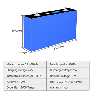Baterías de Iones de Litio Prismáticas LFP de 3.2V 100Ah 200Ah 280Ah 300Ah 314Ah 320Ah 340Ah 628Ah para Vehículos Eléctricos, 280k MB31 MB30, 10000 Ciclos, CE - Product Image 6