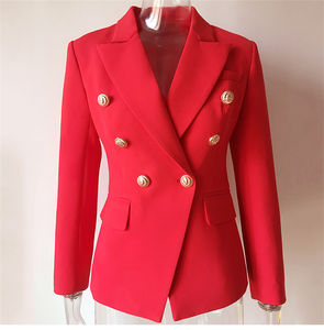 A3816 Top Selling Double Button <strong>Women</strong> <strong>Blazers</strong> Office Lady New Model Jacket - Product Image 3