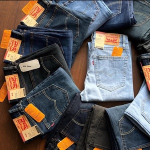 <span class=keywords><strong>Jeans</strong></span> da <span class=keywords><strong>Uomo</strong></span> Invernali Lavati a Vita Media Gamba Dritta Stile Coreano in Denim di Cotone Elasticizzato - Vendita all'Ingrosso - Product Image 4
