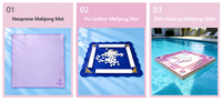 Tapis de jeu Mahjong américain en gros Impression personnalisée Matériau en caoutchouc 3mm d'épaisseur Couverture de table antidérapante