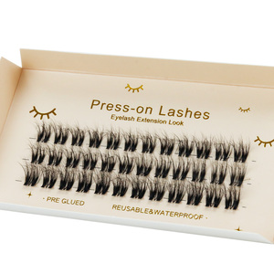 Kit di Extension Ciglia Finte a Ciuffi Segmentati 20mm Marrone Scuro con Fascia Sottile, Kit Fai-da-Te per Ciglia Individuali <span class=keywords><strong>Pre</strong></span>-Tagliate - Product Image 4