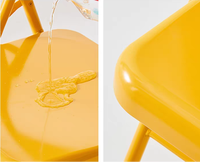 Chaise pliante moderne en acier monobloc, colorée et empilable pour les enfants, idéale pour les cafétérias scolaires, les salles à manger, les hôtels