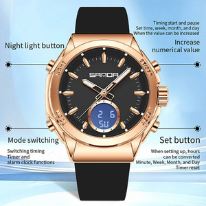 Reloj Deportivo Digital Multifuncional Sanda 9103 con Doble Pantalla, Alarma, Temporizador y Resistencia al Agua - Product Image 4