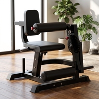 Machine à extensions et curls des jambes DINUO de qualité commerciale, double fonction pour le renforcement des muscles des jambes, du dos et des bras en salle de sport