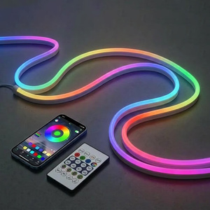 USB LED Neon Strip Light RGBIC Dream Color Smart App Control <b>Music</b> Sync Waterproof Flexible Tape Light Kit with Remote - Product Image 1