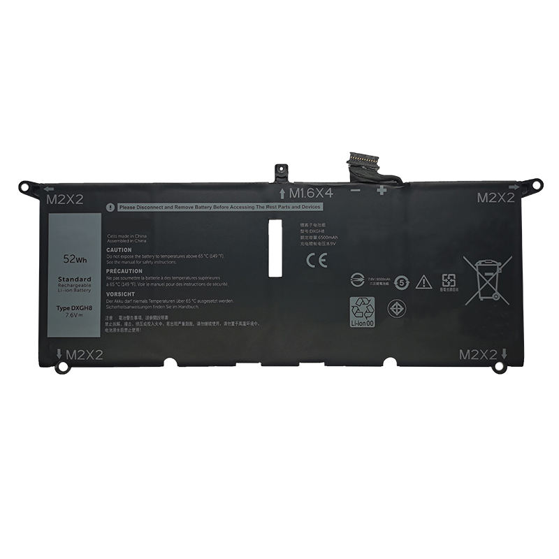 K KYUER DXGH8 Vervangende Laptop Batterij - 52WH 7.6V Li-ion - Compatibel Met Dell Inspiron 13 7390/7391/7490/5390/5391, XPS 13 9305/9370/7390/9380 (2019), Latitude 3301, Vostro 5390/5391 - H754V V48RM G8VCF 451-BCDX