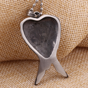 Pendentif Ailes d'Ange en Acier Inoxydable 304, Bijou Unisexe, Collier à la Mode avec Chaîne - Product Image 4