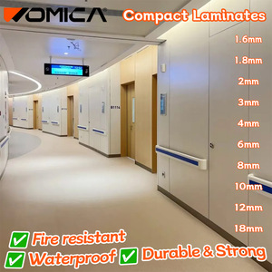 Panel <span class=keywords><strong>de</strong></span> Techo Decorativo Ignífugo Womica, Laminado Compacto HPL, Panel <span class=keywords><strong>de</strong></span> Pared para Hospital, Color Liso, 6mm 8mm 12mm - Product Image 1