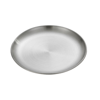 Plateau de service rond en acier inoxydable doré pour restaurant, assiettes à dessert, plat à gâteau, plat à collation, plat de rangement argenté pour mariage et fête