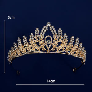 Copricapo sposa in lega di strass accessori per capelli per festa di compleanno performance <span class=keywords><strong>corona</strong></span> principessa <span class=keywords><strong>gioielli</strong></span> - Product Image 4