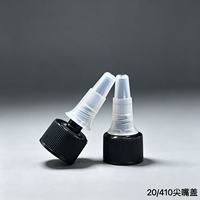 Bouchon à vis antidérapant en plastique 20-410 24-410 à bec long et pointu de 24 mm pour bouteilles de colle adhésive et de lotion
