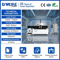 Machine de découpe laser à fibre pour tubes et tôles en acier inoxydable 3015 6025, avec table d'échange, commande Cypcut, Hiwin automatique, prix usine