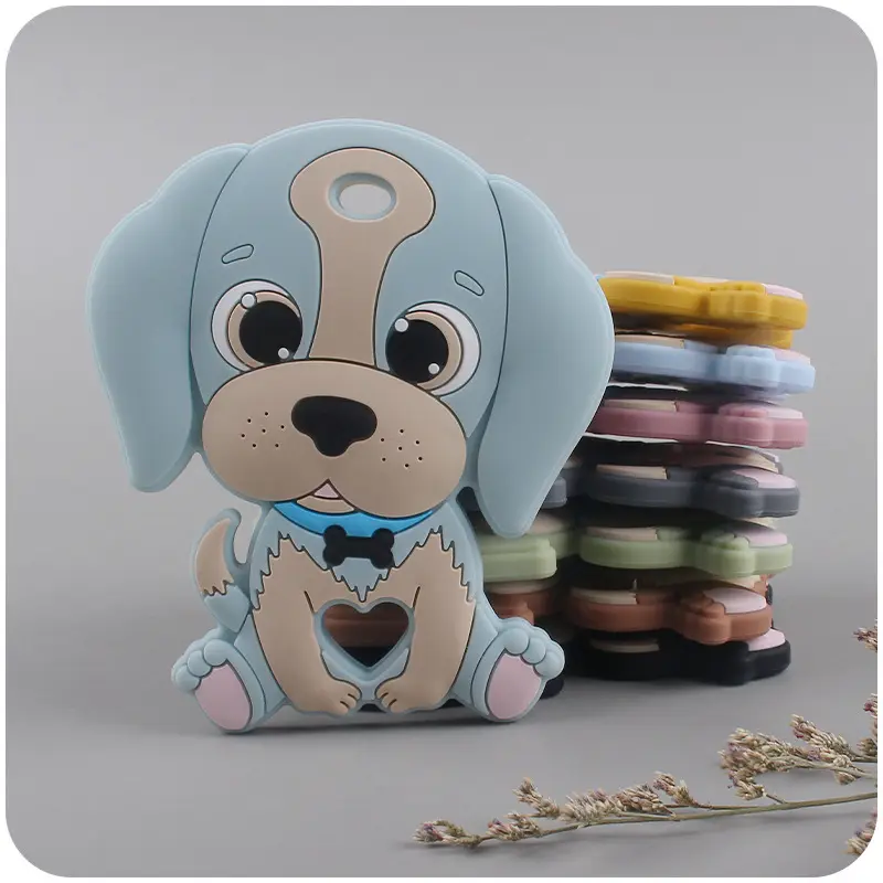 Nuovi prodotti per bambini massaggiagengive per cani in Silicone animale del fumetto morso in Silicone per bambini creativo regalo giocattolo per massaggiagengive molare