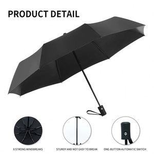 Parapluie pliant automatique de haute qualité avec logo personnalisé et revêtement anti-UV pour la pluie – Promotion usine - Product Image 3