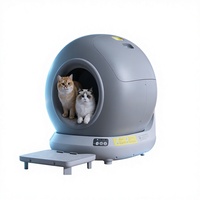 Bac à litière pour chat intelligent, automatique, écologique, désodorisant, 78L, grande capacité, capsule spatiale, contrôle par application, capteurs de sécurité, bac à déchets de 7L