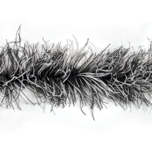 Usine haute <span class=keywords><strong>couture</strong></span> noir et blanc couleur mixte avec plumes d'autruche robes boa <span class=keywords><strong>couture</strong></span> plumes accessoires - Product Image 3