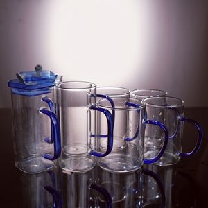 Tasses à poignée en verre à haute teneur en borosilicate résistantes à la chaleur durables pour le thé, le café et l'eau Cadeaux d'affaires Fêtes Restaurants - Product Image 4
