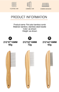 Easy-Pets Pettine Certificato in Acciaio Inox e Legno di Bambù per Pulizia di Pulci e Pidocchi Modello EPB0001 per Cani e Gatti - Product Image 4