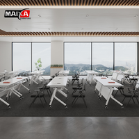 Bureau pliant en bois moderne et minimaliste, durable, facile à assembler, idéal pour la maison, l'école, les conférences et la formation