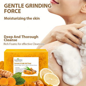 Savon hydratant biologique à l'acide kojique et au curcuma, anti-acné, nettoyage en profondeur, blanchissant, éclaircissant, pour peaux sèches, contrôle du sébum, savon <span class=keywords><strong>de</strong></span> <span class=keywords><strong>bain</strong></span> - Product Image 3