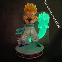 Super Saiyan 3 Gotenks DBZ Anime PVC Figurine de collection luminescente Saiyan Modèle de jouet de dessin animé Nouveau décoratif