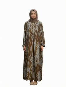 Abaya élégante pour femmes musulmanes, été/printemps, en polyester, faite à la main, quatre tailles, coupe ample, longueur cheville, vente en gros, ODM, modeste - Product Image 1