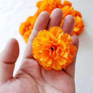 Flores artificiales de caléndula para el día de la madre de clavel de seda barato en capullos a granel para Decoración - Product Image 4