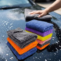 Serviettes de voiture en microfibre polaire corail sans bords à fibres longues pour la vente en gros - Absorption puissante de l'eau, séchage rapide, sans peluches, très résistantes