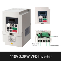 Kit de moteur de broche CNC refroidi par air haute vitesse 2,2 kW 110 V/220 V avec variateur de fréquence pour machine de gravure et de fraisage CNC pour le travail du bois