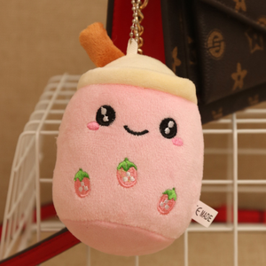 Melk Thee Koffie Cup Speelgoed Gevulde Bubble Boba Thee Pluche Sleutelhanger Speelgoed Schattig Custom Kawaii Charme Sleutelhangers Tas Accessoires - Product Image 3