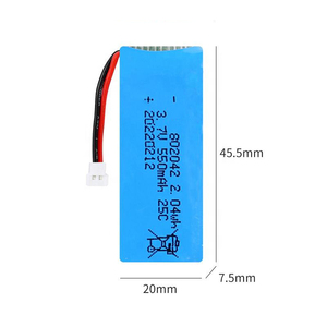 הספק גבוה <span class=keywords><strong>802042</strong></span> 25c 500mah 550mah 2.04wh <span class=keywords><strong>3.7v</strong></span> נ נ "ט li-פולימר חבילה הסוללה rc צעצועים - Product Image 4