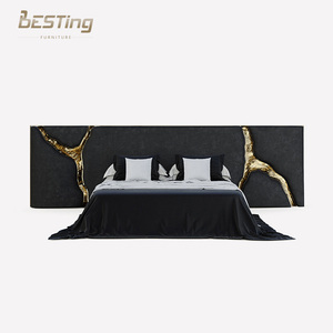 Grande <span class=keywords><strong>testiera</strong></span> moderna camera da <span class=keywords><strong>letto</strong></span> mobili letti moderni <span class=keywords><strong>letto</strong></span> matrimoniale di lusso in tessuto king size italiano - Product Image 1