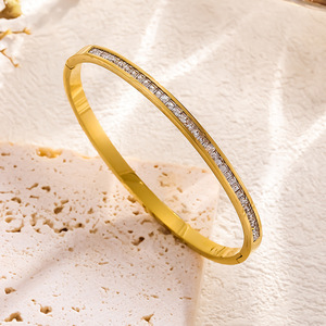 Bracelet en acier inoxydable plaqué électrolytiquement pour femmes, tendance, haut de gamme, niche, tous les étoiles <span class=keywords><strong>du</strong></span> <span class=keywords><strong>ciel</strong></span> n'ont pas tombé, strass exquis, certifié - Product Image 4